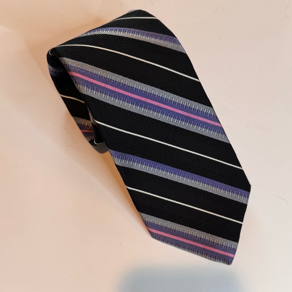 Robert Talbott Best of Class silk tie Navy Pink Blue Gray